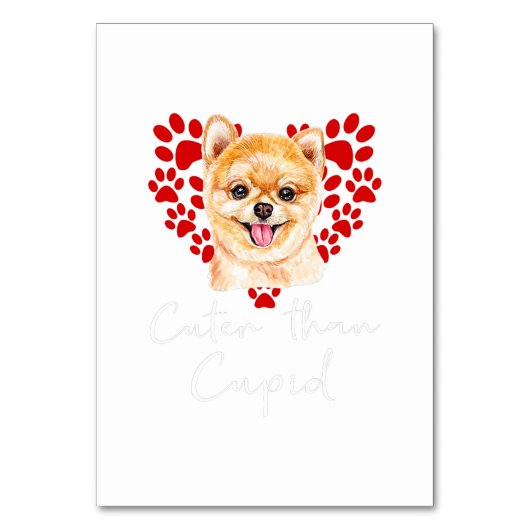 Pommeren Dog Cuter dan Cupid Valentijnsdag Kaart (Voorkant)