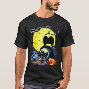 Pommeren Dog en Moon Funny Halloween T-shirt