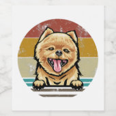 Pommeren Dog Food and Beverage Label Set Wijn Etiket (Enkel label)