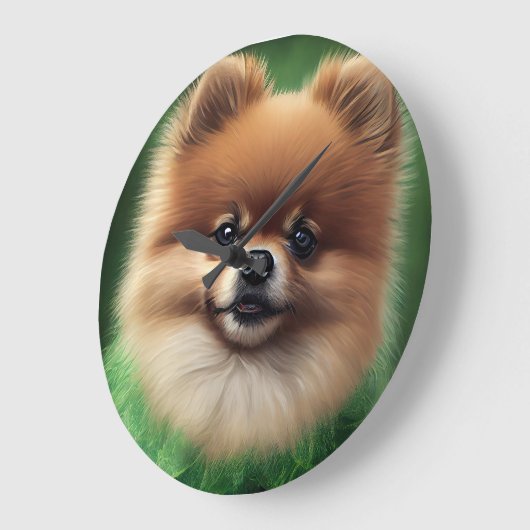 Pommeren Dog in St. Patrick's Day Dress Grote Klok (Hoek)