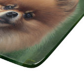 Pommeren Dog in St. Patrick's Day Dress Snijplank (Hoek)