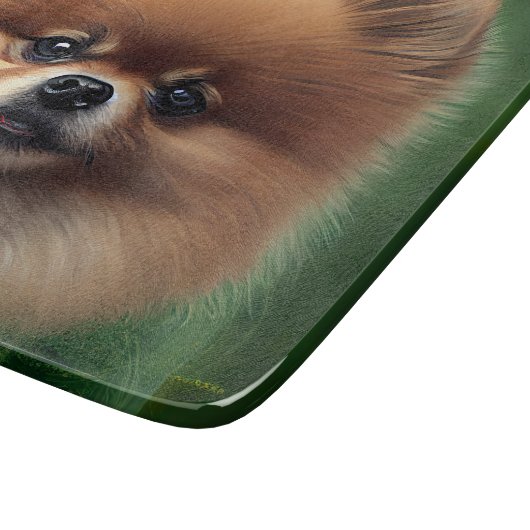 Pommeren Dog in St. Patrick's Day Dress Snijplank (Hoek)