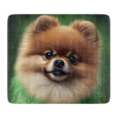 Pommeren Dog in St. Patrick's Day Dress Snijplank (Voorkant)