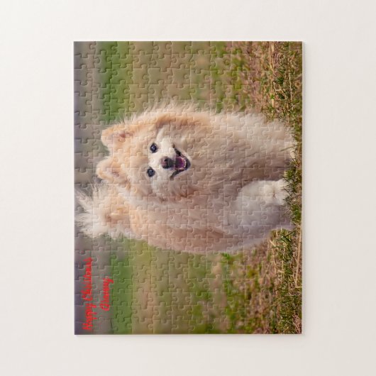 Pommeren Dog. Legpuzzel (Verticaal)