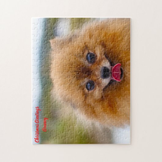 Pommeren Dog. Legpuzzel (Verticaal)