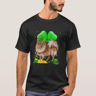 Pommeren Dog Lucky Charm St. Patrick's Day Party T-shirt