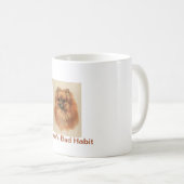 Pommeren Dog Mama's Bad Habit Coffee Cup Koffiemok (Voorkant rechts)
