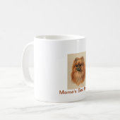 Pommeren Dog Mama's Bad Habit Coffee Cup Koffiemok (Voorkant links)