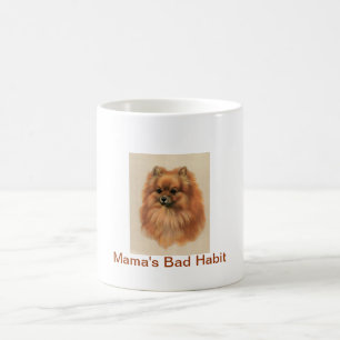 Pommeren Dog Mama's Bad Habit Coffee Cup Koffiemok