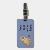 Pommeren Dog met Ball Bagagelabel (Voorkant verticaal)