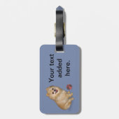 Pommeren Dog met Ball Bagagelabel (Achterkant verticaal)