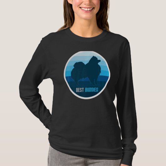 Pommeren Dog Retro 9 T-shirt (Voorkant)