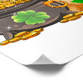 Pommeren Dog Shamrock St Patricks Day Dog Irish Poster (Hoek)