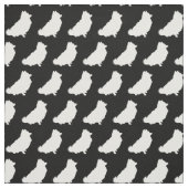 Pommeren Dog Silhouette Pet Stof (Swatch)