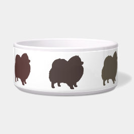 Pommeren Dog Silhouettes Voerbakje