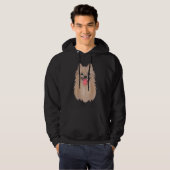 Pommeren Dog Vector Art Sticker Hoodie (Voorkant volledig)