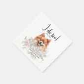 Pommeren Dog Wedding Cocktail Napkins Servet (Hoek)