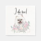 Pommeren Dog Wedding Cocktail Napkins Servet (Voorkant)