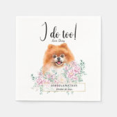 Pommeren Dog Wedding Cocktail Napkins Servet (Voorkant)