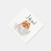 Pommeren Dog Wedding Cocktail Napkins Servet (Hoek)