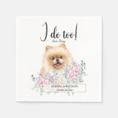 Pommeren Dog Wedding Cocktail Napkins Servet (Voorkant)