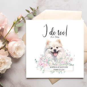 Pommeren Dog Wedding Cocktail Napkins Servet