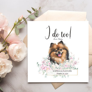 Pommeren Dog Wedding Cocktail Napkins Servet