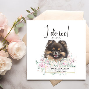 Pommeren Dog Wedding Cocktail Napkins Servet