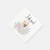 Pommeren Dog Wedding Cocktail Napkins Servet (Hoek)