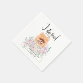 Pommeren Dog Wedding Cocktail Napkins Servet (Hoek)