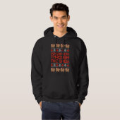 Pommeren door de sneeuwrode grappige computer hoodie (Voorkant volledig)