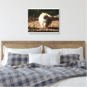 Pommeren draaien in de Gestorven bladeren Canvas Afdruk (Insitu (Slaapkamer))