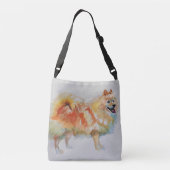 Pommeren Duitse Spitz-honden Crossbody Bag Tas (Achterkant)