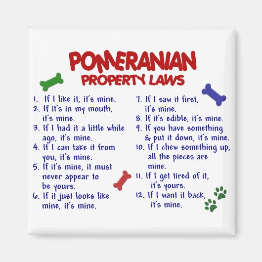 POMMEREN Eigendomsrecht 2 Magneet (Voorkant)