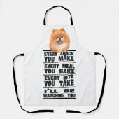 Pommeren elke snack die je maakt schort (Voorkant)