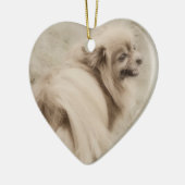 Pommeren Foto - Dreamweaver Pom Keramisch Ornament (Links)