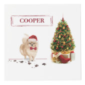 Pommeren Funny-kersthond met boom Kubus (Rechts)