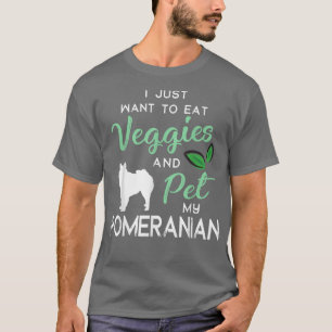 Pommeren Funny Vegan Hondenliefhebber eigenaar Xma T-shirt