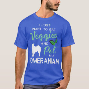 Pommeren Funny Vegan Hondenliefhebber eigenaar Xma T-shirt