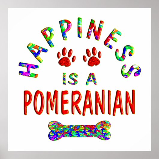 Pommeren Geluk Poster (Voorkant)