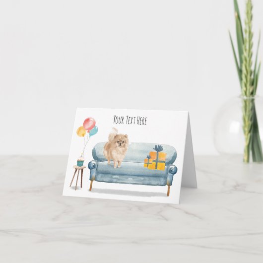 Pommeren Gepersonaliseerd Wenskaart Bedankkaart (Voorkant)