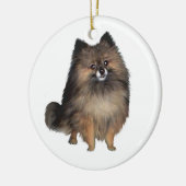 Pommeren - gestroomd keramisch ornament (Links)