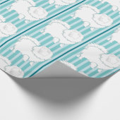 Pommeren Gift wrapping paper aqua turquoise Cadeaupapier (Hoek)