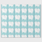 Pommeren Gift wrapping paper aqua turquoise Cadeaupapier (Vlak)