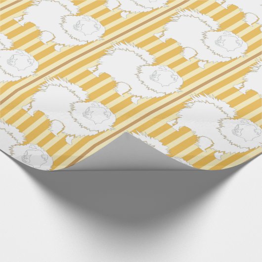 Pommeren Gift wrapping papier geel karamel (Hoek)