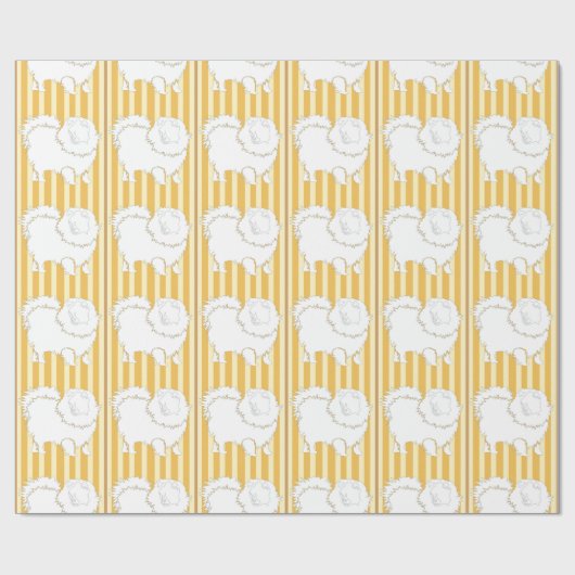 Pommeren Gift wrapping papier geel karamel (Vlak)