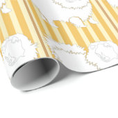 Pommeren Gift wrapping papier geel karamel (Rol Hoek)