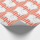 Pommeren Gift wrapping papier oranje tangerine (Hoek)