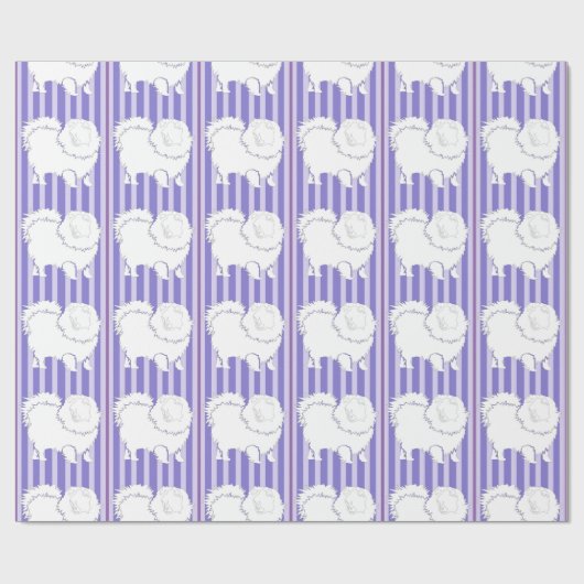 Pommeren Gift wrapping papier paarse strepen (Vlak)