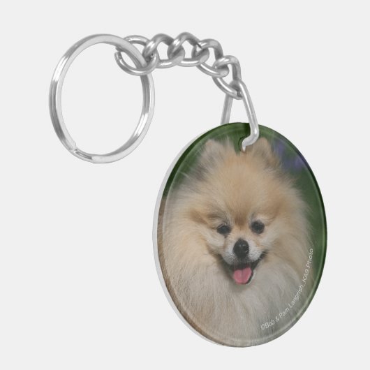 Pommeren glimlachen sleutelhanger (Voorkant Links)